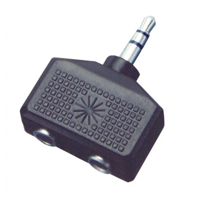 Adaptor jack stereo 3,5 mm tată – 2 x jack stereo 3,5 mm mamă - AC 16